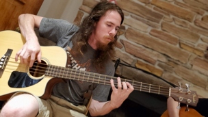 Matt playing bass