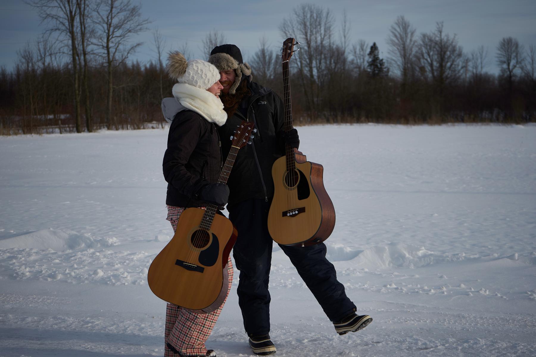 Matt whispering something to Jenn