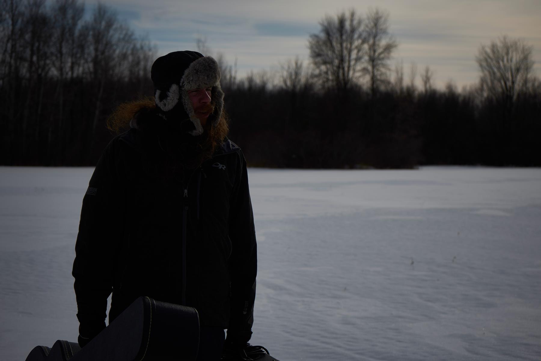 Matt in a snowy field