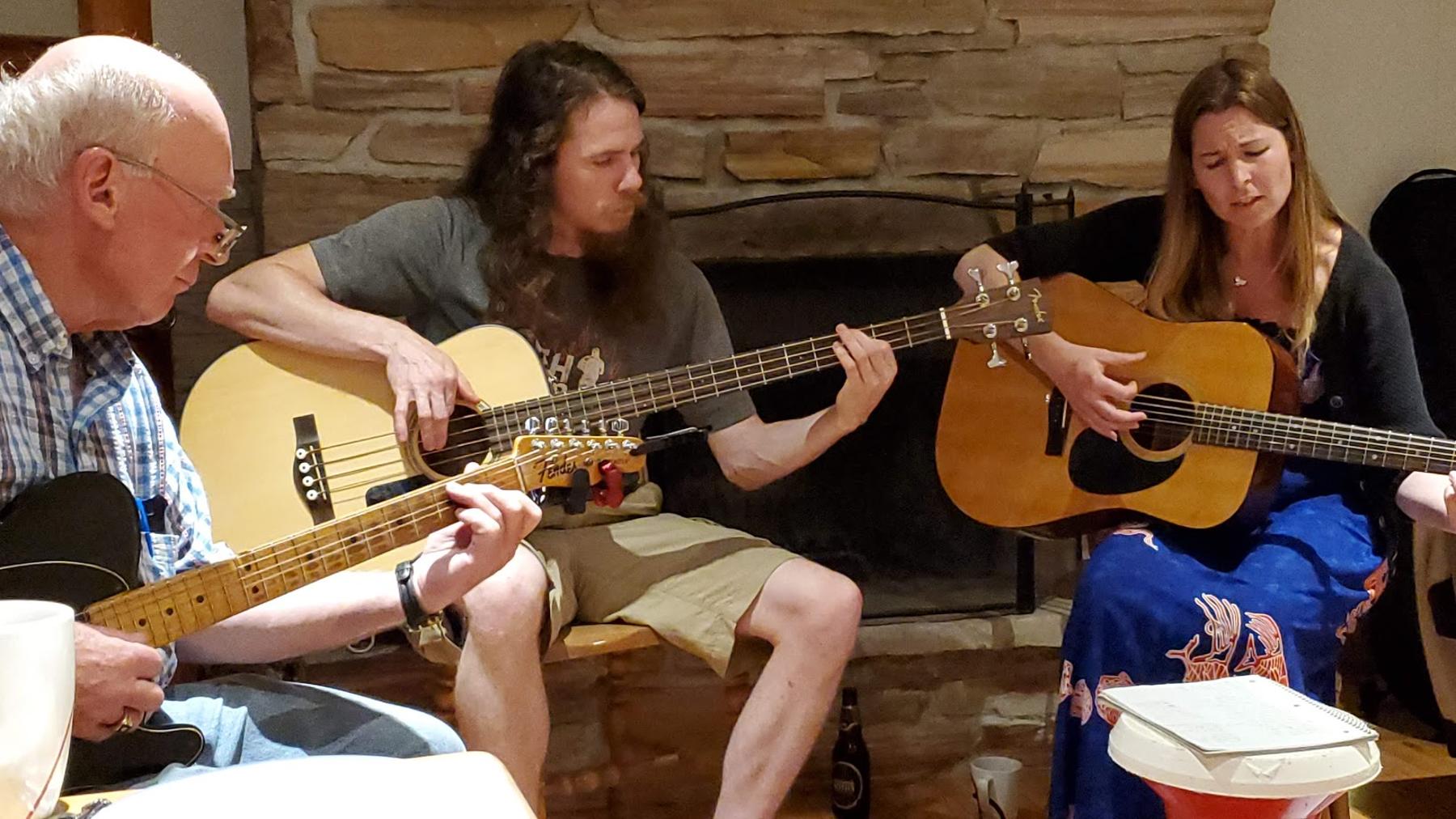 Jenn and Matt jamming with Doctor Curry