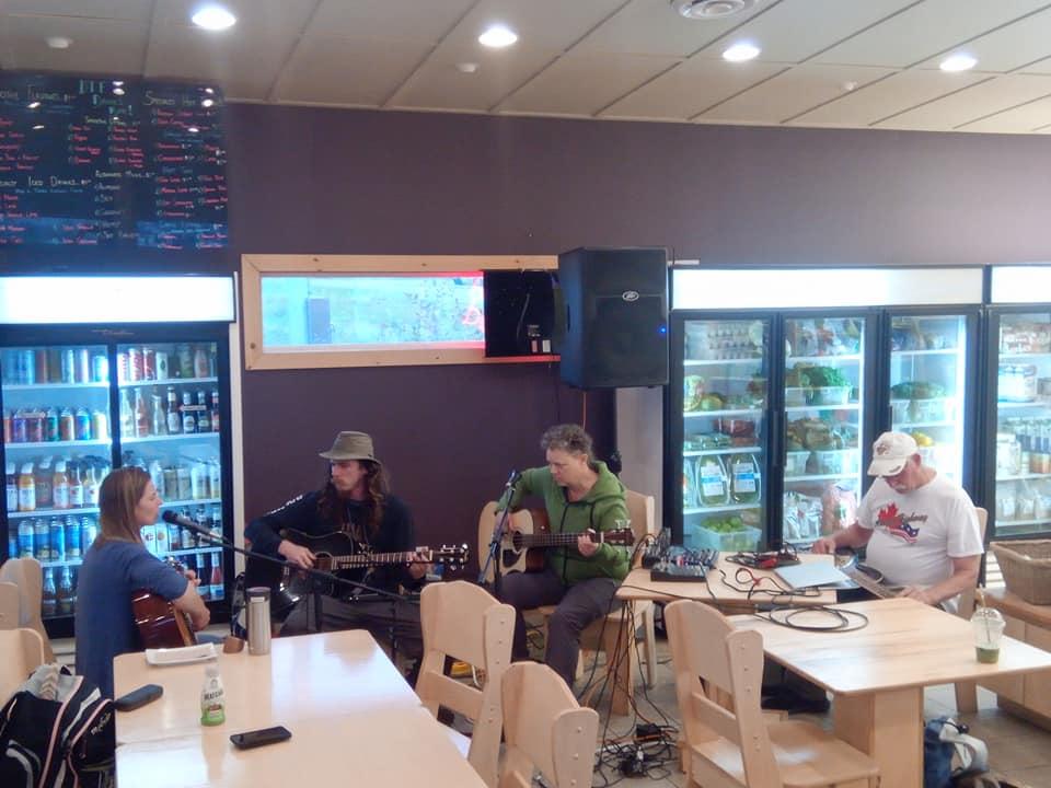 Open mic at Down To Earth shop in Fort Nelson BC