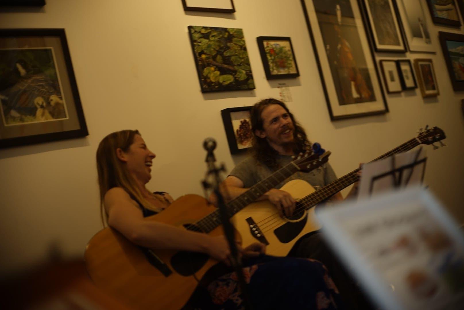 Jenn and Matt playing at The Muse in Bancroft