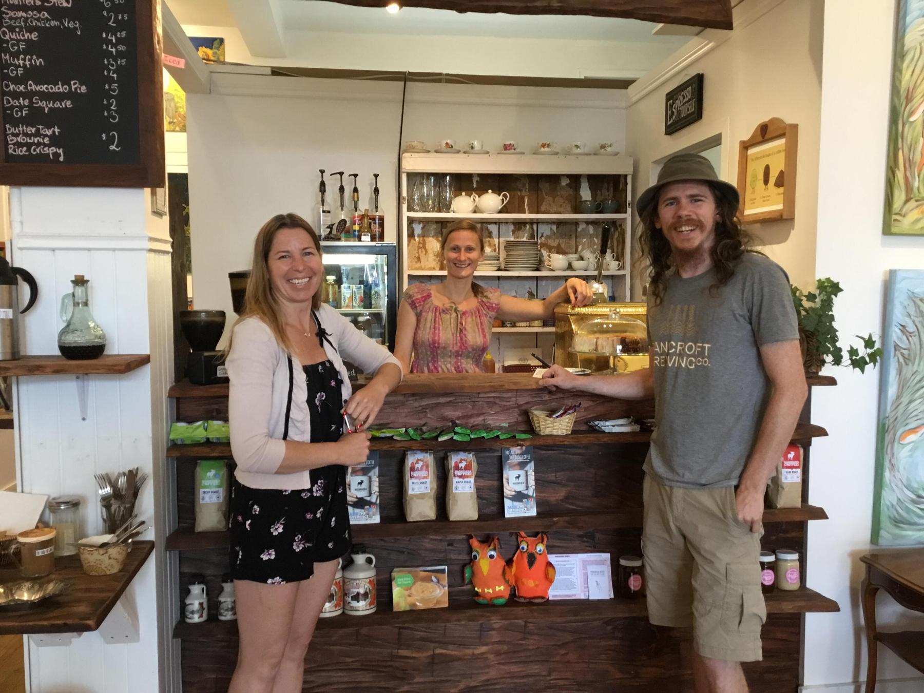 Jenn and Matt with Magda at The Muse in Bancroft