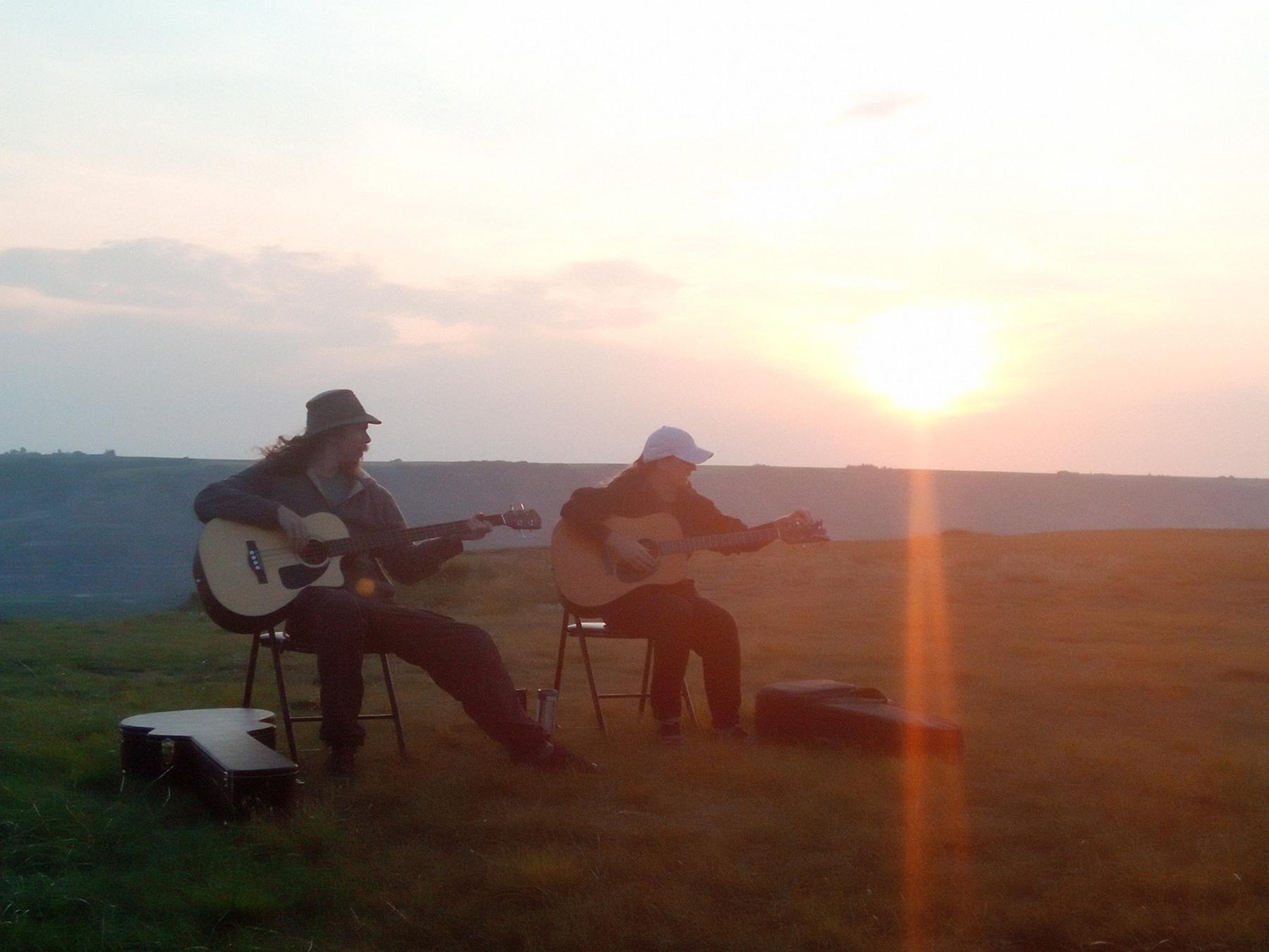 Jamming at horsethief canyon near sunset